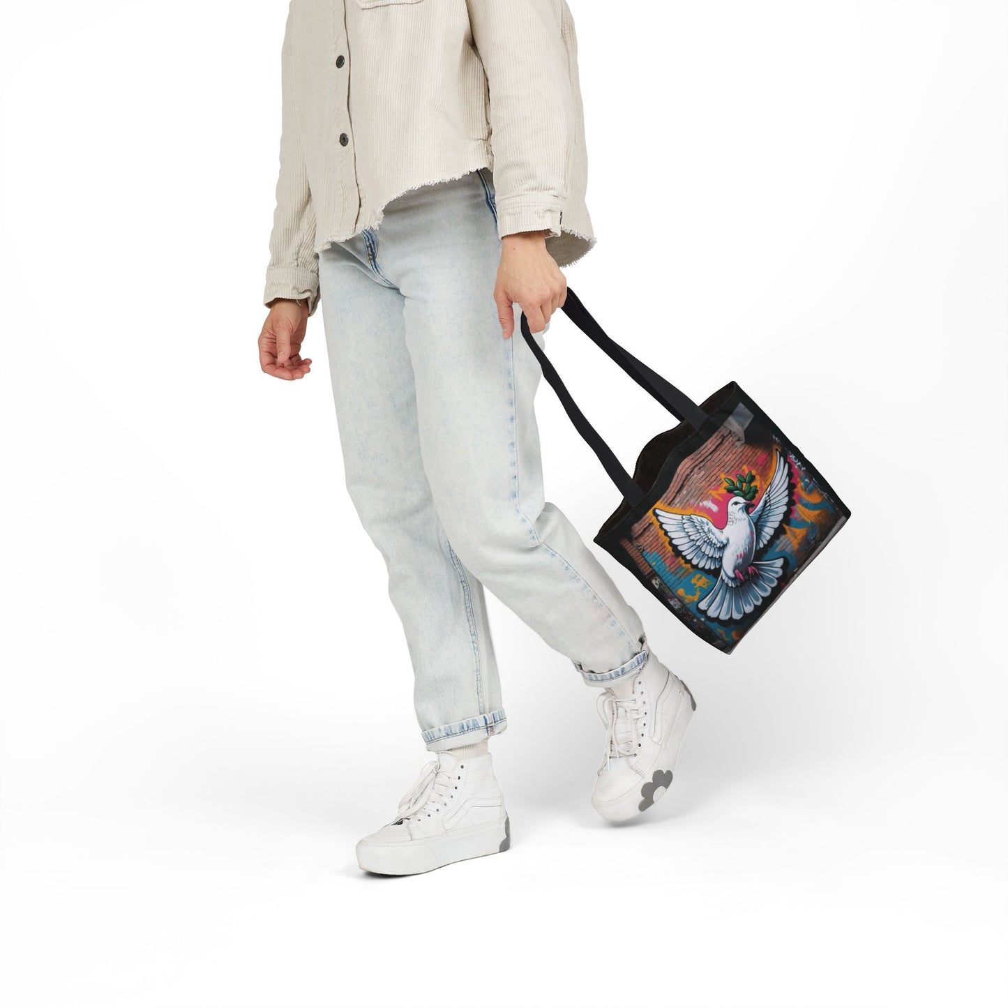Artistic Surge - Eco-Friendly Canvas Tote Bag - PEACE