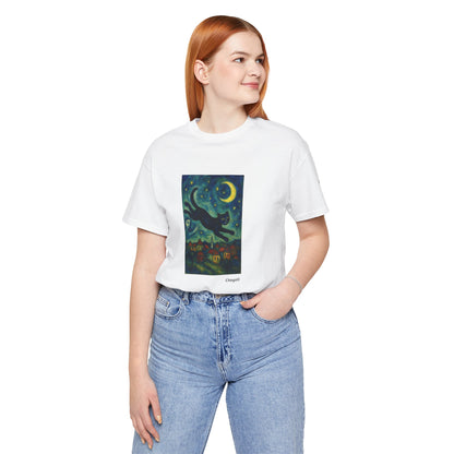 CATART Unisex Jersey Cat T-Shirt - MARC CHAGALL - Iconic Painting Reimagined with Cats