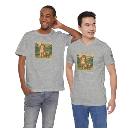 DOGART Unisex Jersey DOG T-Shirt - SUMI-E STYLE - Iconic Painting Reimagined with Dogs