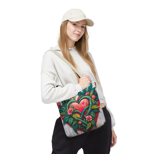 Artistic Surge - Eco-Friendly Canvas Tote Bag - HEARTS OF LOVE