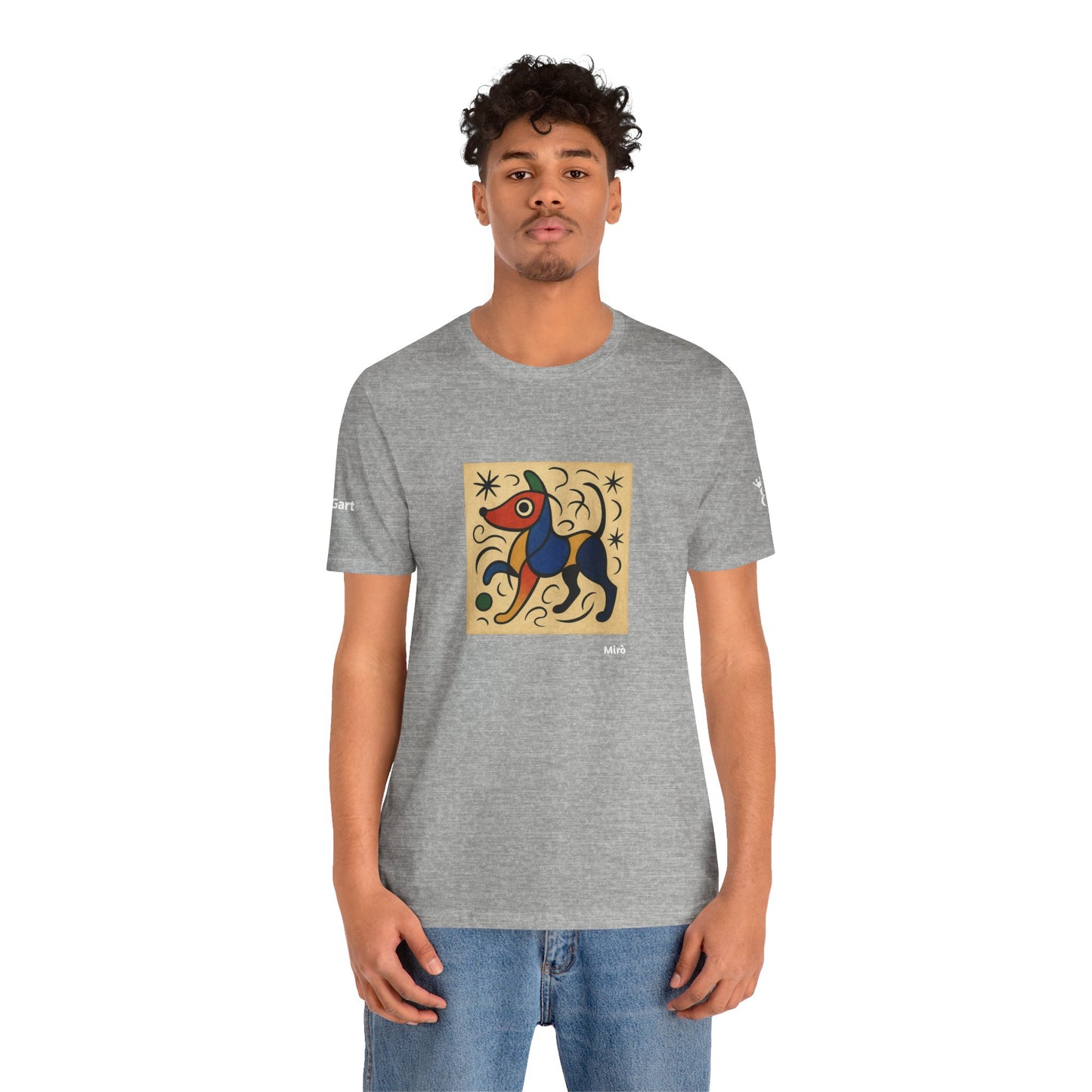 DOGART Unisex Jersey Dog T-Shirt - MIRO - Iconic Painting Reimagined with Dogs