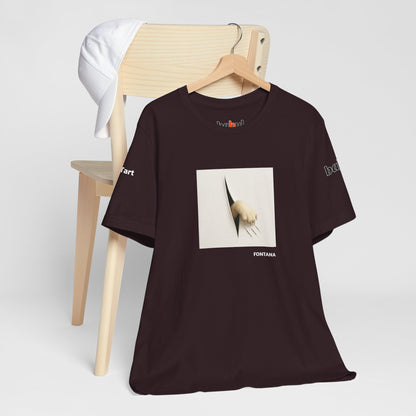CATART Unisex Jersey Cat T-Shirt - FONTANA - Iconic Painting Reimagined with Cats