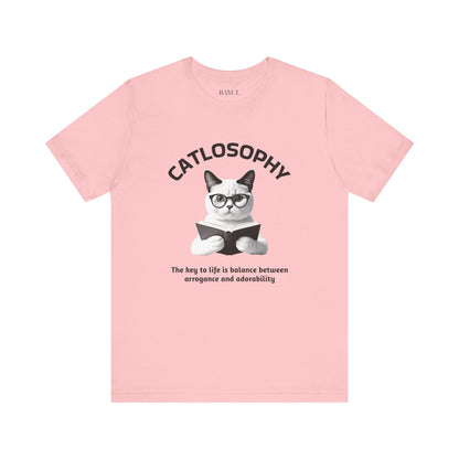 Catlosophy Unisex Jersey Short Sleeve Tee –  "The Key to Life" Design