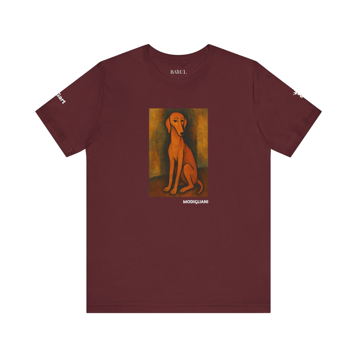 DOGART Unisex Jersey DOG T-Shirt - MODIGLIANI - Iconic Painting Reimagined with Dogs