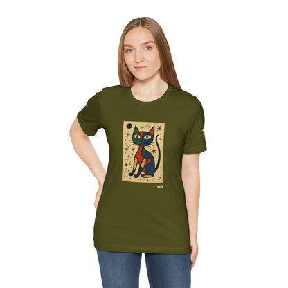 CATART Unisex Jersey Cat T-Shirt - MIRO - Iconic Painting Reimagined with Cats