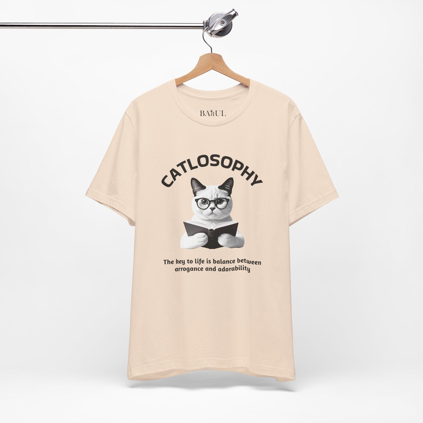 Catlosophy Unisex Jersey Short Sleeve Tee –  "The Key to Life" Design