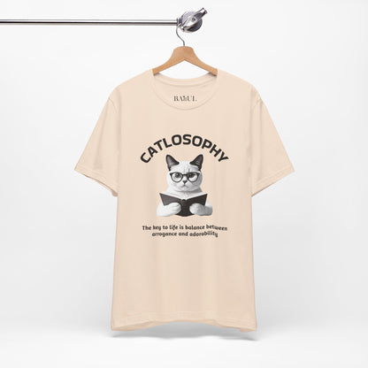 Catlosophy Unisex Jersey Short Sleeve Tee –  "The Key to Life" Design