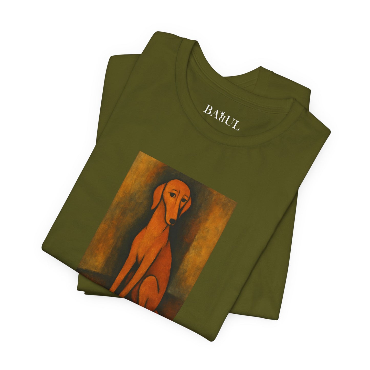 DOGART Unisex Jersey DOG T-Shirt - MODIGLIANI - Iconic Painting Reimagined with Dogs