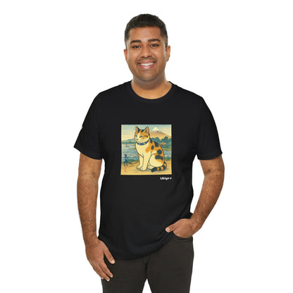 CATART Unisex Jersey Cat T-Shirt - UKIYO-E Japanese art Style - Iconic Painting Reimagined with Cats