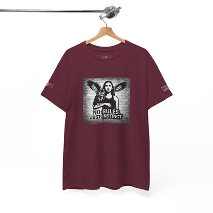 Rebel Graphic Tee - Unisex Heavy Cotton T-Shirt for the Wild at Heart. Rebel Tees, Born to Be Worn - NO RULES, JUST INSTINCT