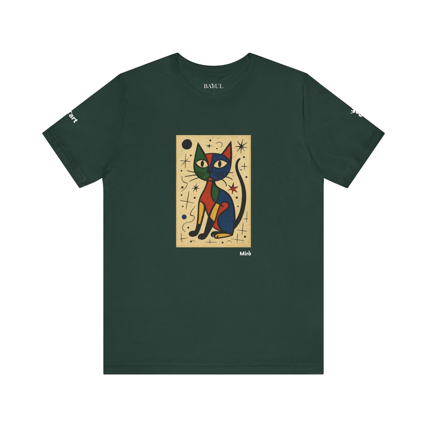 CATART Unisex Jersey Cat T-Shirt - MIRO - Iconic Painting Reimagined with Cats