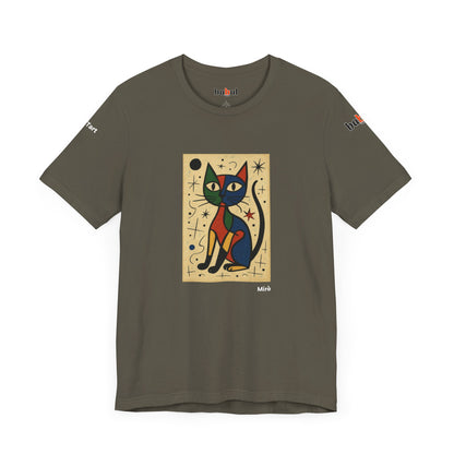 CATART Unisex Jersey Cat T-Shirt - MIRO - Iconic Painting Reimagined with Cats