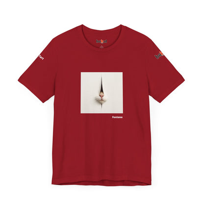 CATART Unisex Jersey Cat T-Shirt - FONTANA - Iconic Painting Reimagined with Cats