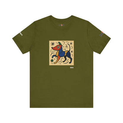 DOGART Unisex Jersey Dog T-Shirt - MIRO - Iconic Painting Reimagined with Dogs
