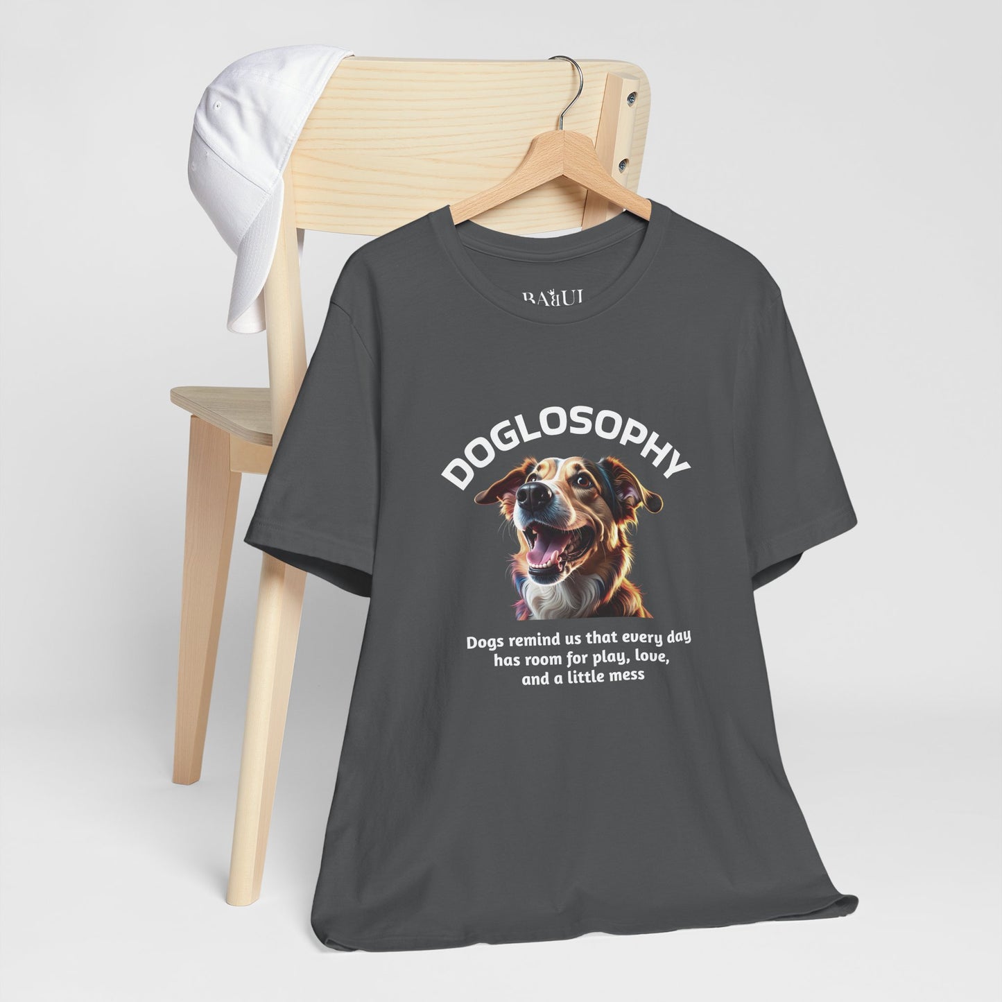 Doglosophy Unisex Jersey Short Sleeve Tee –  "Dog Remind Us" Design