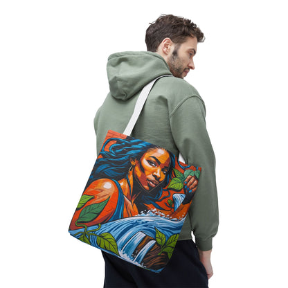 Artistic Surge - Eco-Friendly Canvas Tote Bag - WOMAN WITH WATER