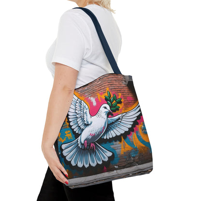 Artistic Surge - Eco-Friendly Canvas Tote Bag - PEACE