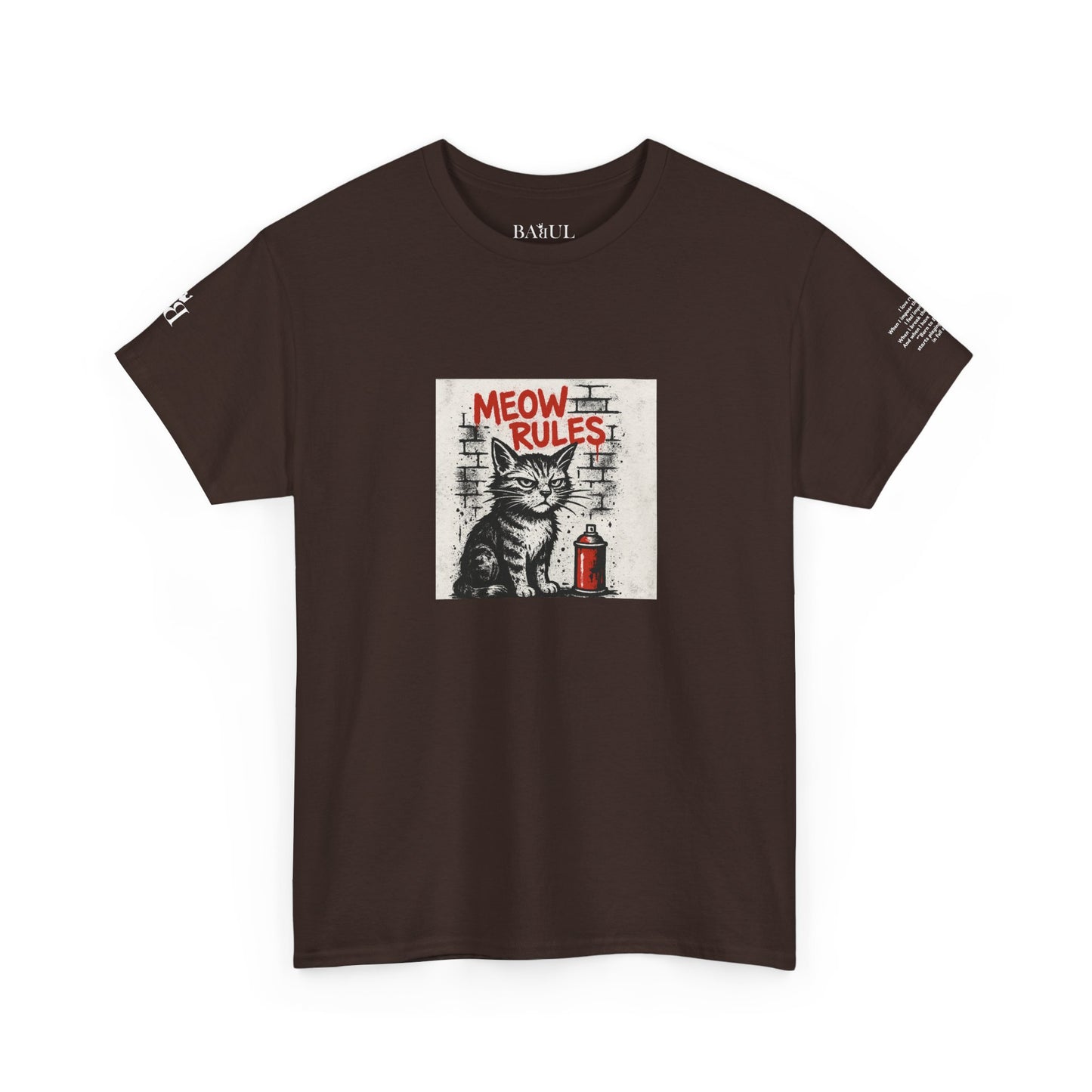 Rebel Graphic Tee - Unisex Heavy Cotton T-Shirt for the Wild at Heart. Rebel Tees, Born to Be Worn - MEOW RULES