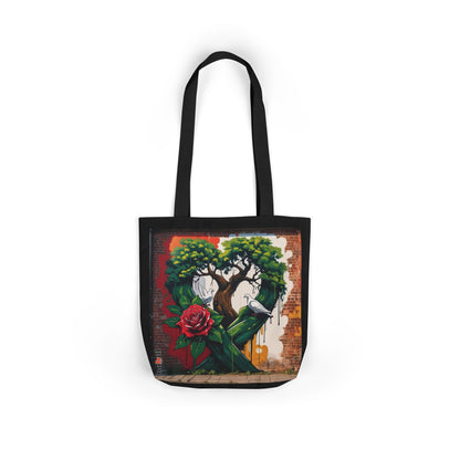 Artistic Surge - Eco-Friendly Canvas Tote Bag - HEART WITH ROSE