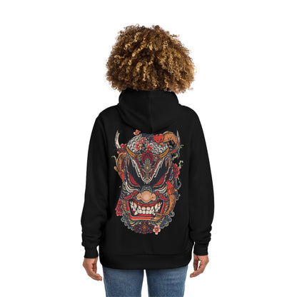 Bold Oni Mask Hoodie - Japanese Irezumi Tattoo Art Streetwear