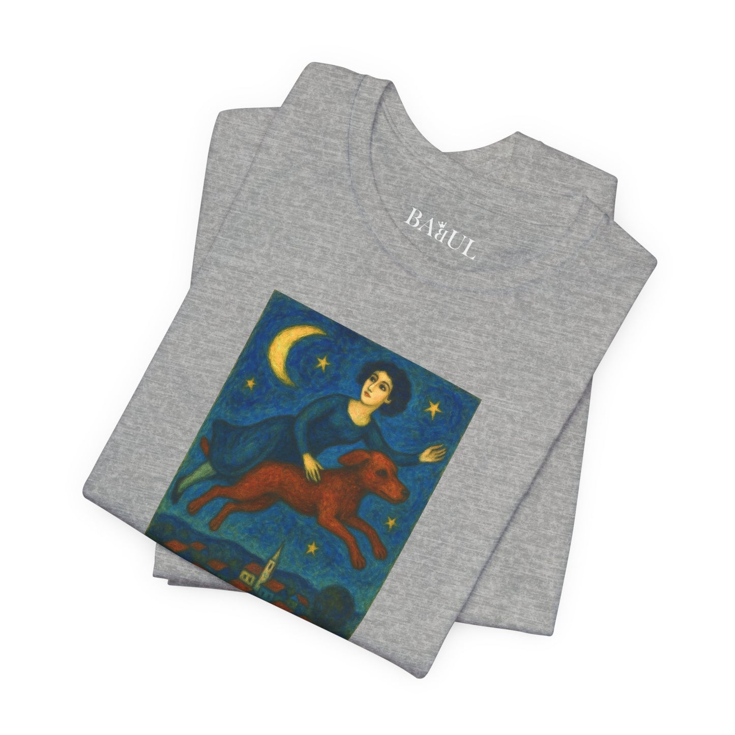 DOGART Unisex Jersey Dog T-Shirt - MARC CHAGALL - Iconic Painting Reimagined with Dogs