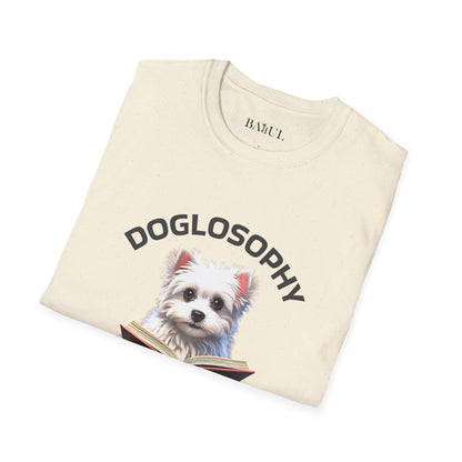 Doglosophy  Unisex Softstyle T-Shirt - "Happiness is a Warm Sunbeam" Design