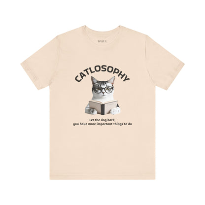 Catlosophy Unisex Jersey Short Sleeve Tee –  "Let the dog bark" Design