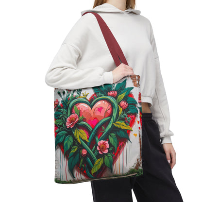Artistic Surge - Eco-Friendly Canvas Tote Bag - HEARTS OF LOVE