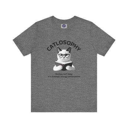Catlosophy Unisex Jersey Short Sleeve Tee –  "Resting isn't Lazy" Design