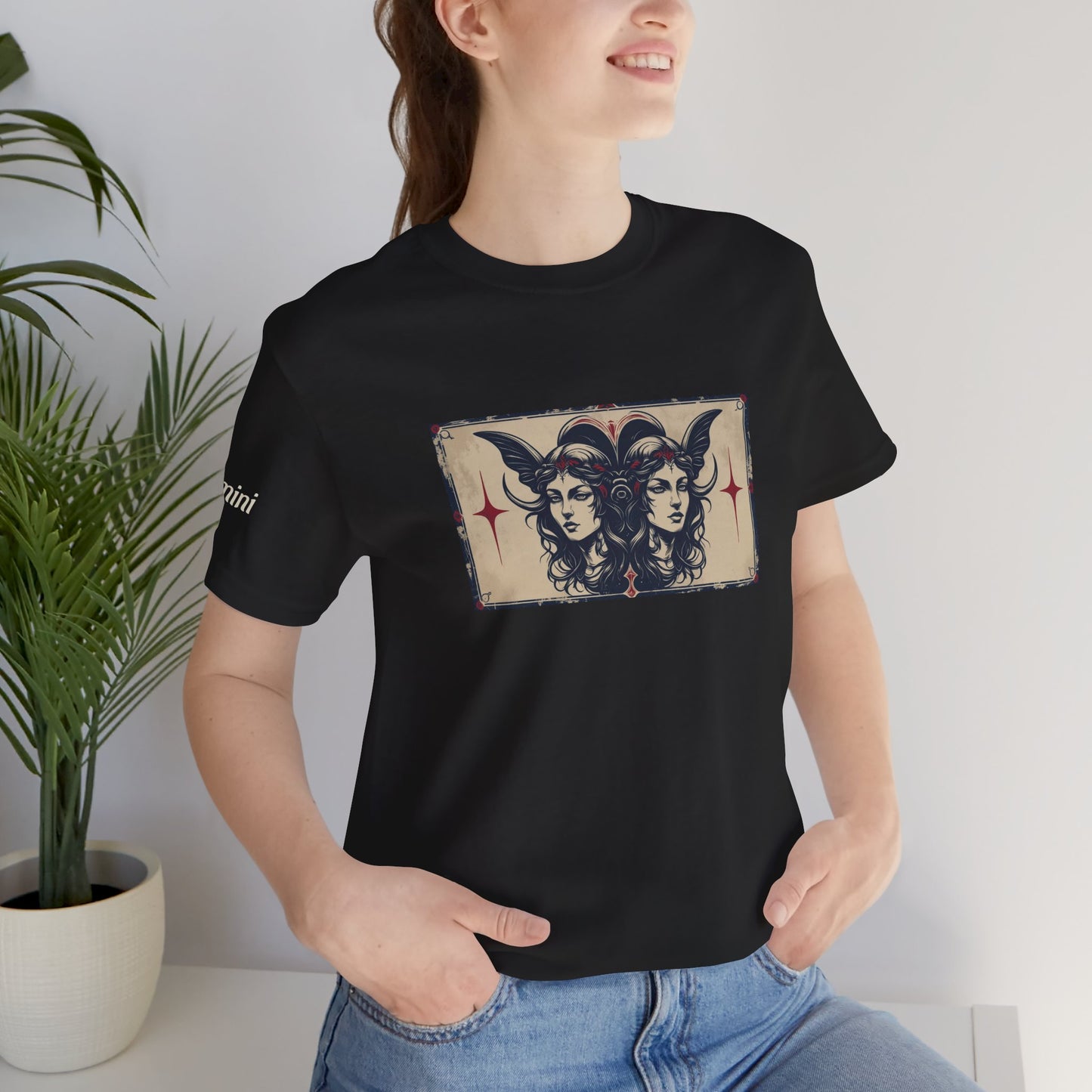 Gemini - Gothic Zodiac T-Shirt. Zodiac in the Shadows