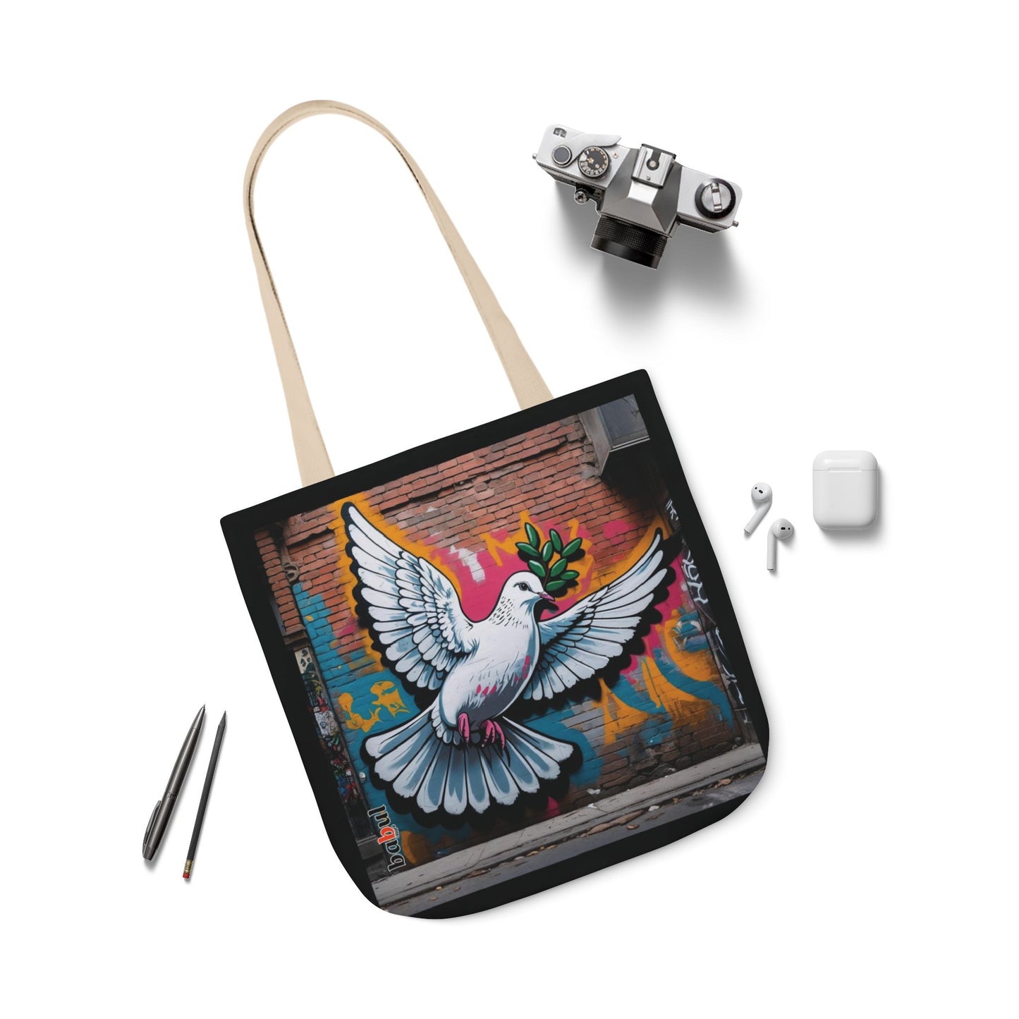 Artistic Surge - Eco-Friendly Canvas Tote Bag - PEACE