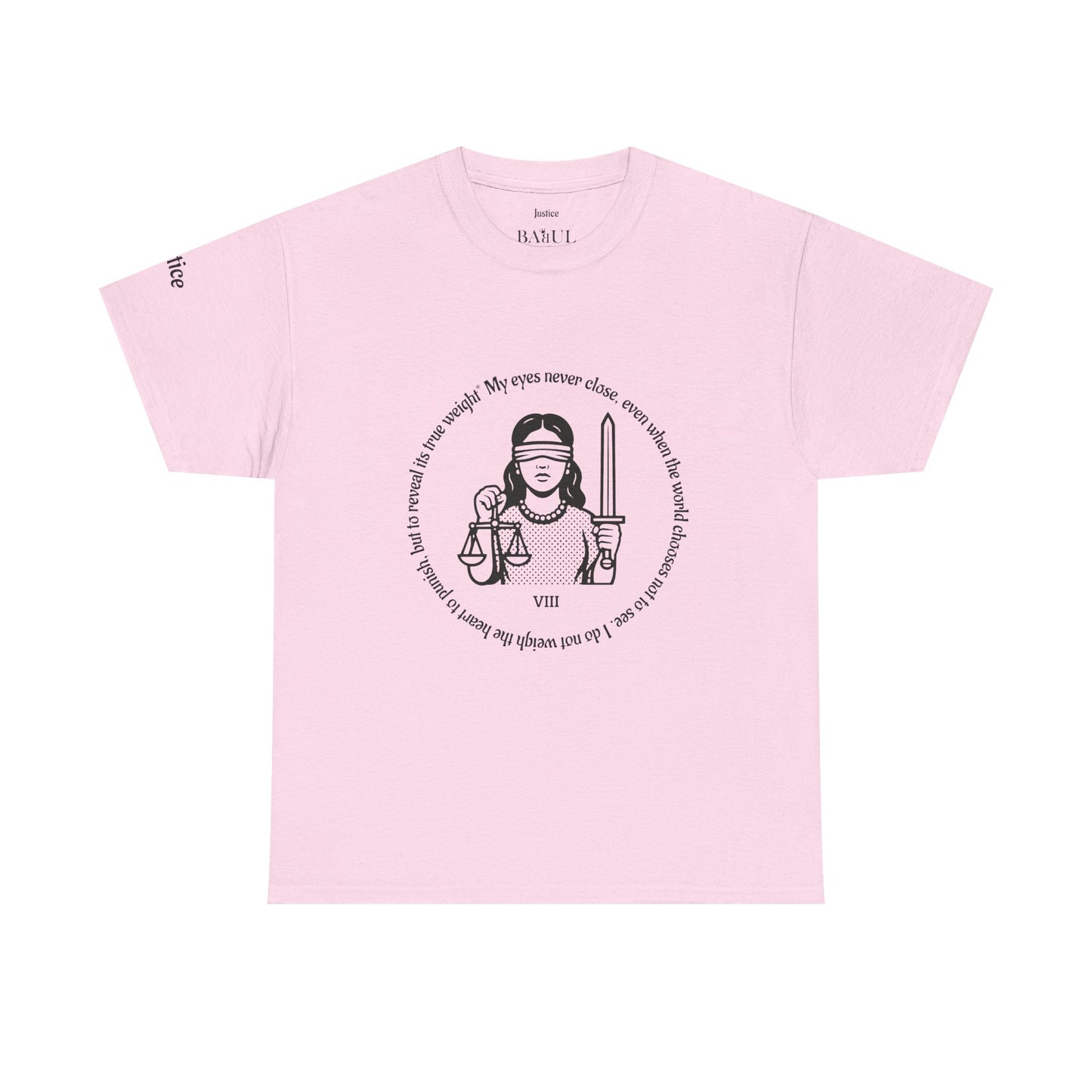 Justice - ArcanaPop T-Shirt – Where Tarot Magic Meets Pop Art