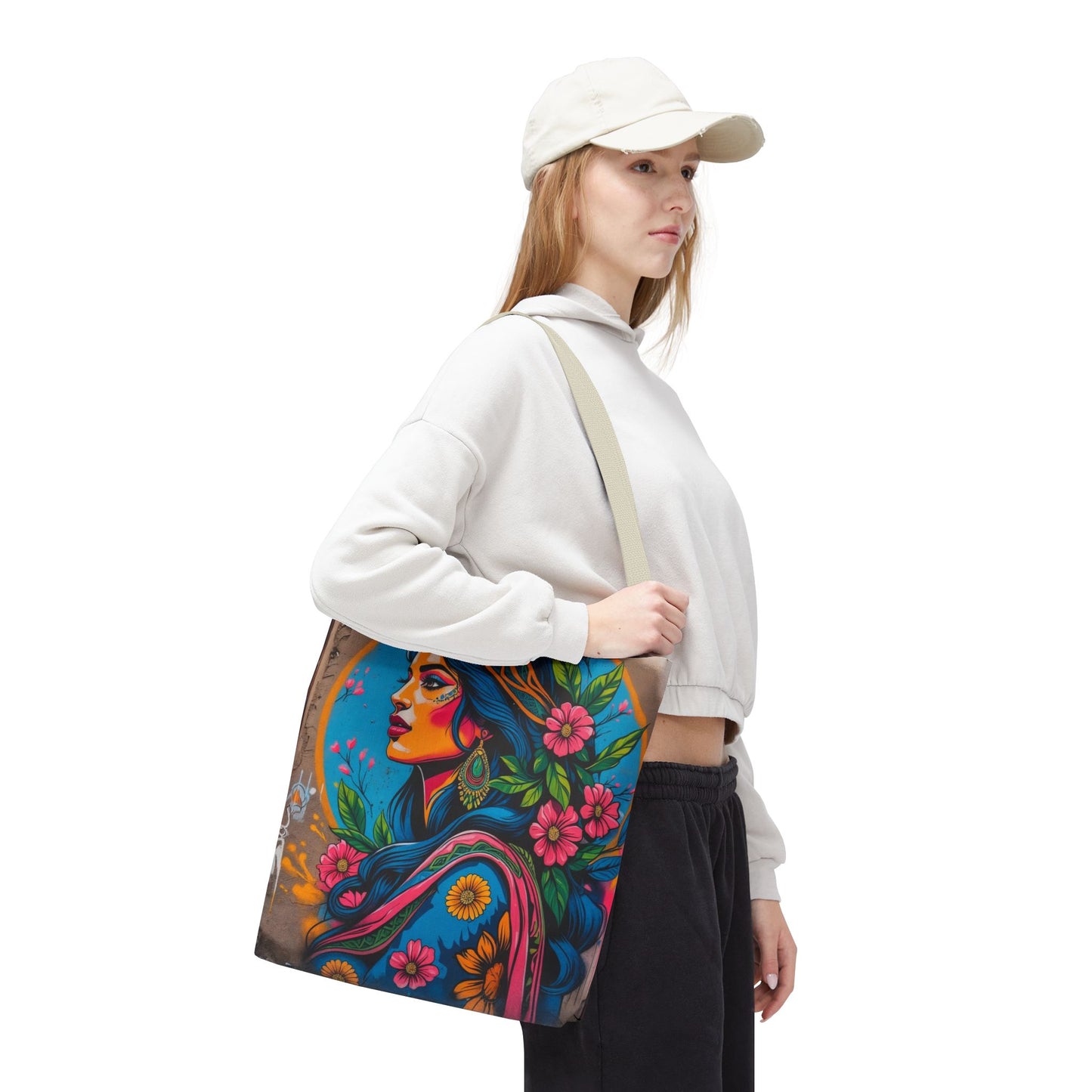 Artistic Surge - Eco-Friendly Canvas Tote Bag - FLOWERING WOMAN
