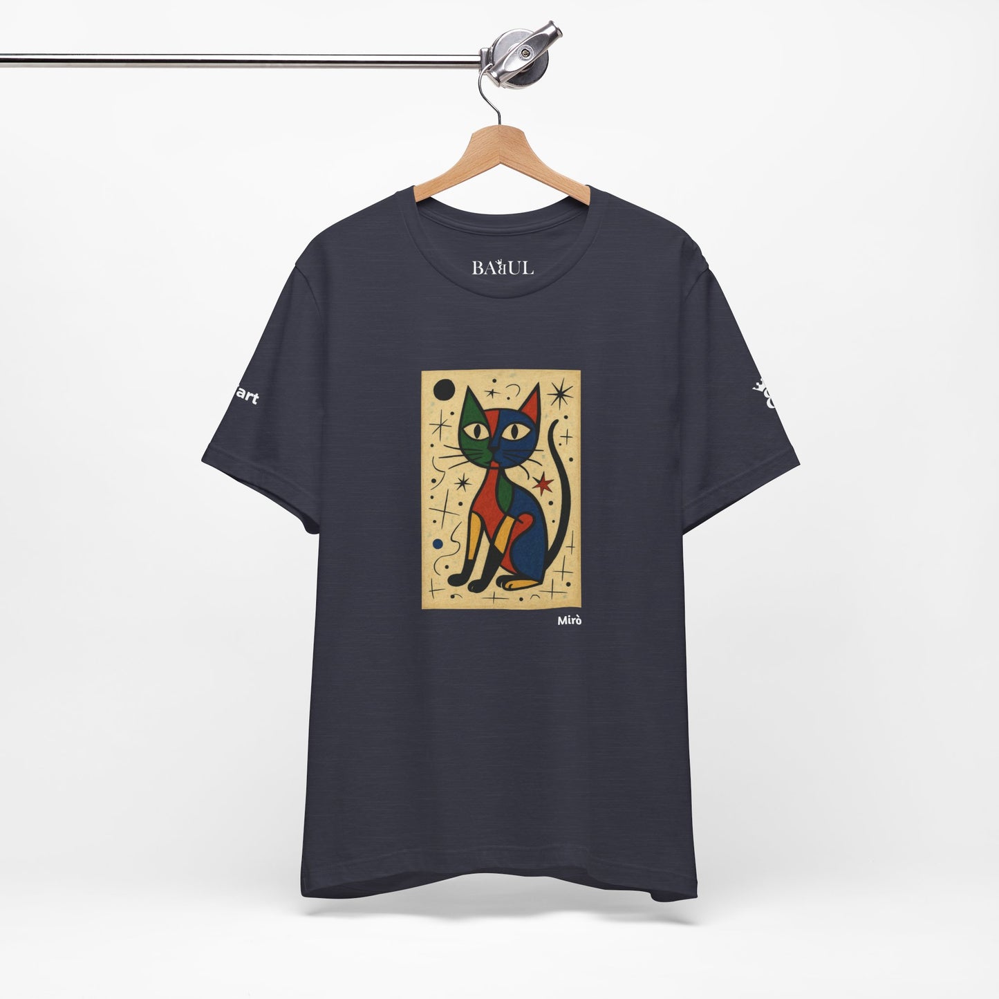 CATART Unisex Jersey Cat T-Shirt - MIRO - Iconic Painting Reimagined with Cats