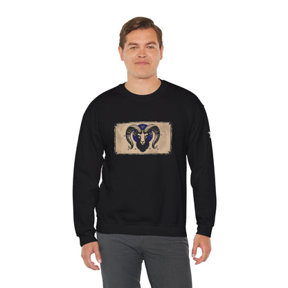 Aries - Gothic Zodiac Blue Sweatshirt