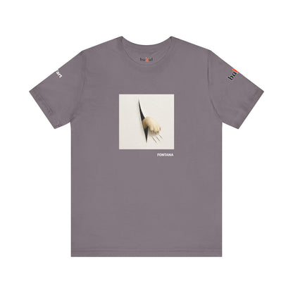 CATART Unisex Jersey Cat T-Shirt - FONTANA - Iconic Painting Reimagined with Cats