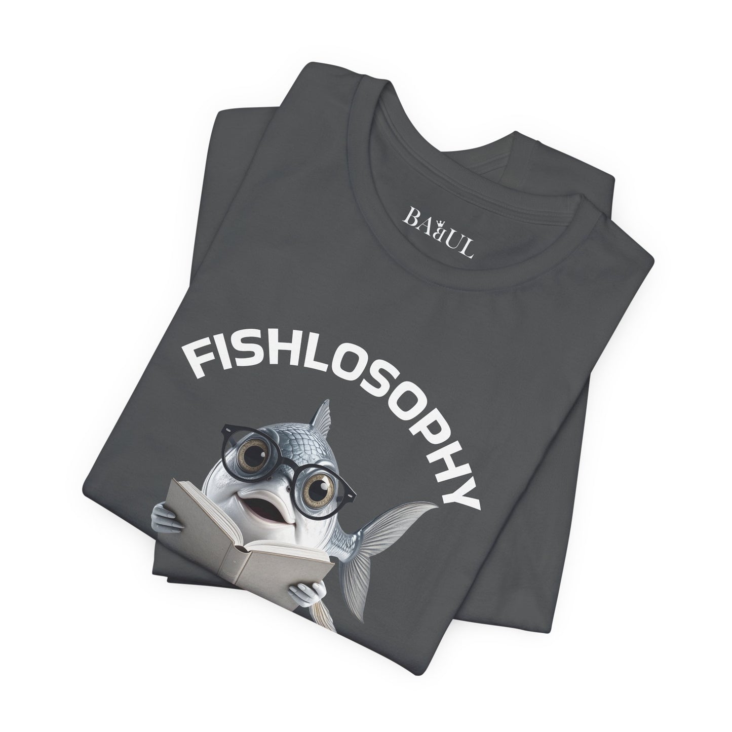 Fishlosophy Unisex Jersey Short Sleeve Tee –  Only Dead Fish go with the Flow
