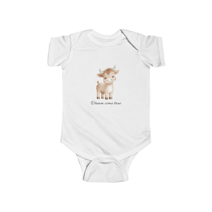 Adorable Baby Bodysuit with Cute Bull Design