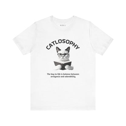 Catlosophy Unisex Jersey Short Sleeve Tee –  "The Key to Life" Design