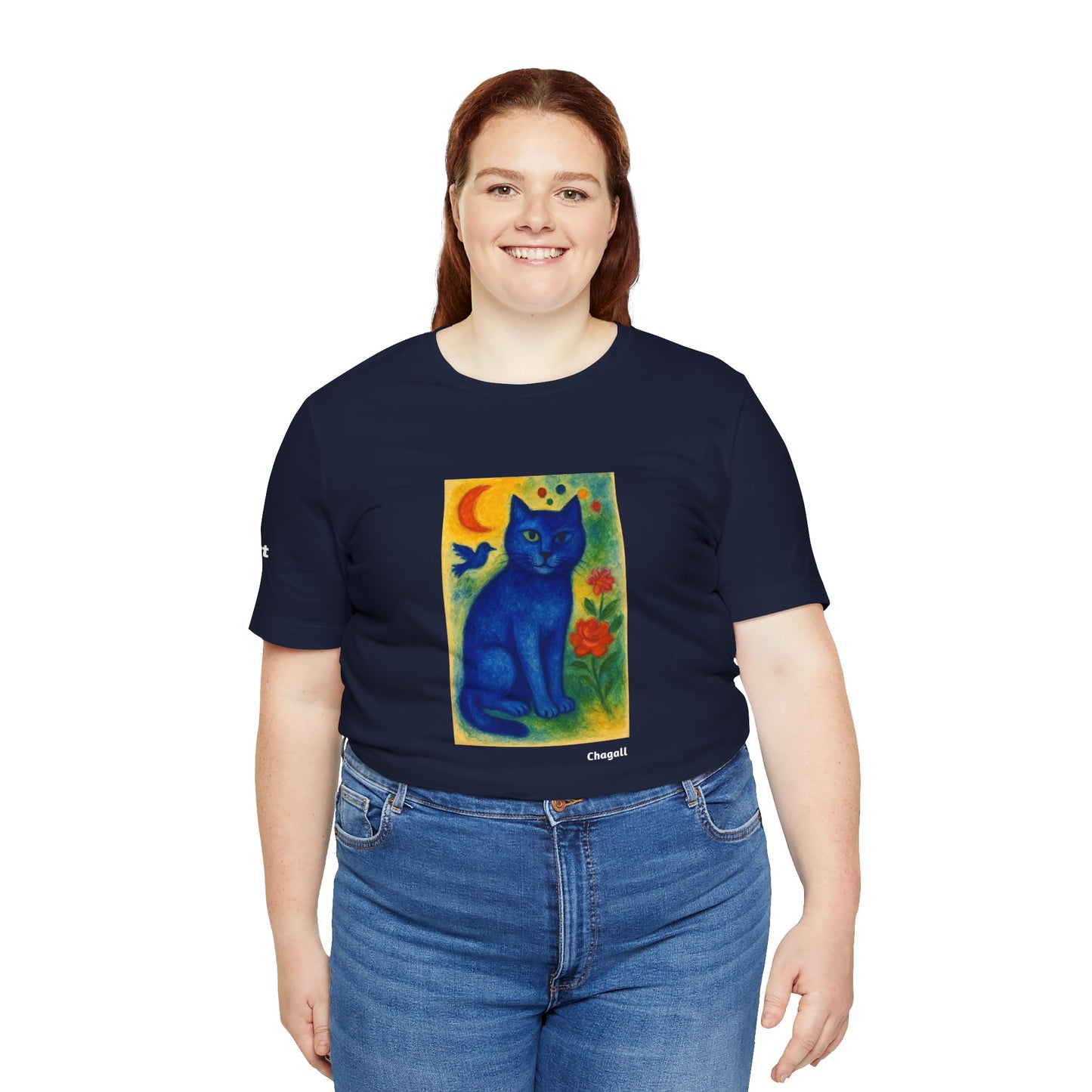 CATART Unisex Jersey Cat T-Shirt - MARC CHAGALL - Iconic Painting Reimagined with Cats