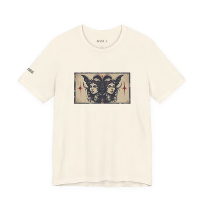 Gemini - Gothic Zodiac T-Shirt. Zodiac in the Shadows