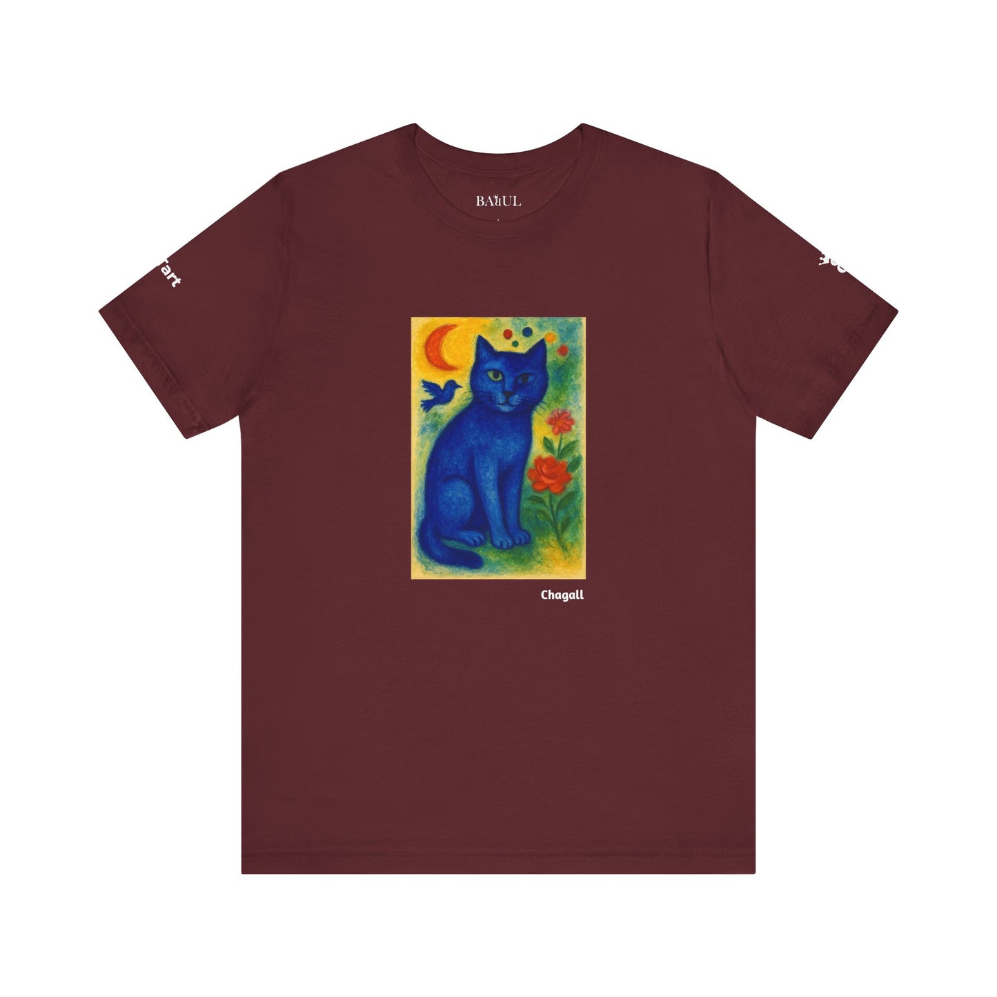 CATART Unisex Jersey Cat T-Shirt - MARC CHAGALL - Iconic Painting Reimagined with Cats