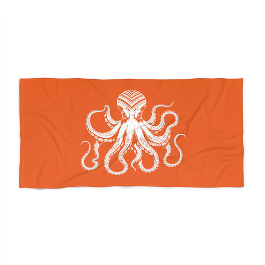 Tribal Waves Beach Towel - OCTOPUS