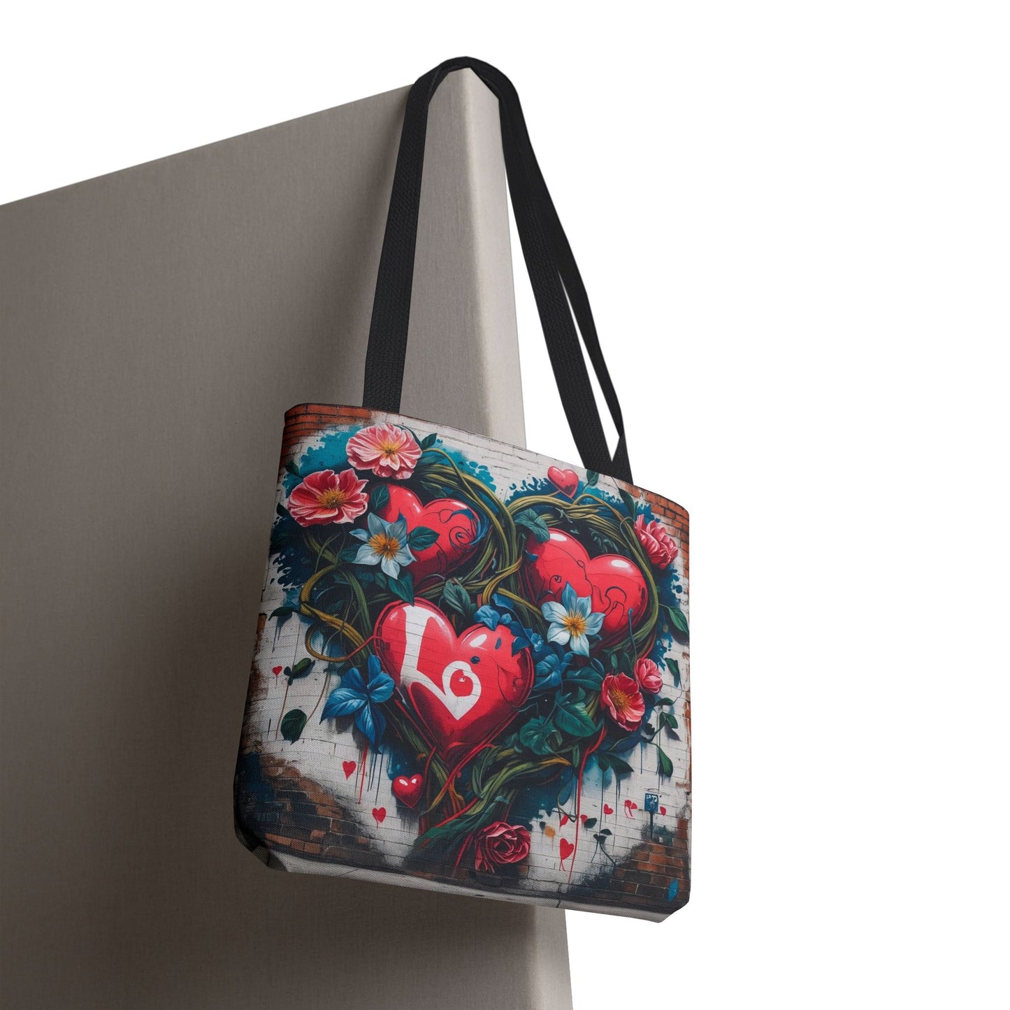 Artistic Surge - Eco-Friendly Canvas Tote Bag - HEARTS OF LOVE