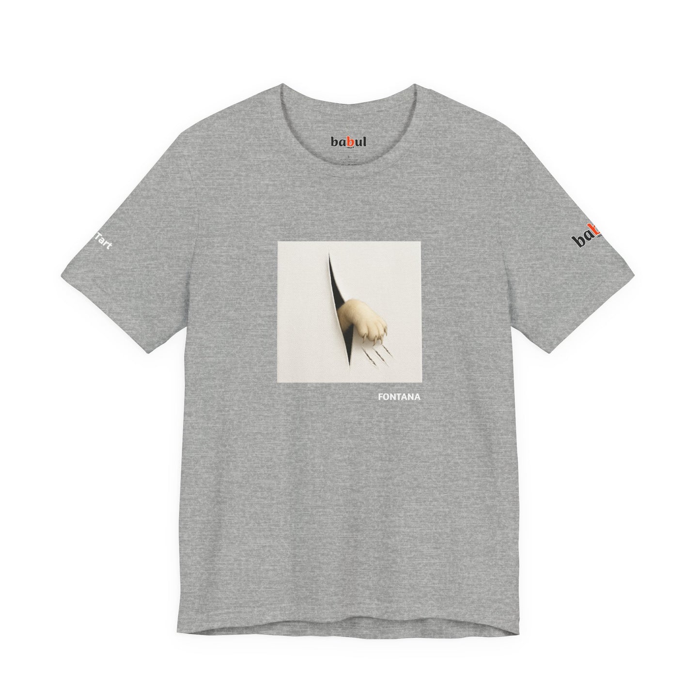 CATART Unisex Jersey Cat T-Shirt - FONTANA - Iconic Painting Reimagined with Cats