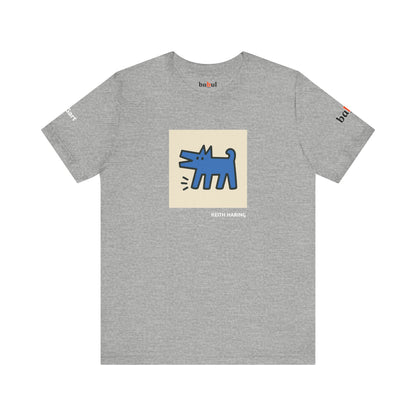 DOGART Unisex Jersey Dog T-Shirt - KEITH HARING - Iconic Painting Reimagined with Dogs