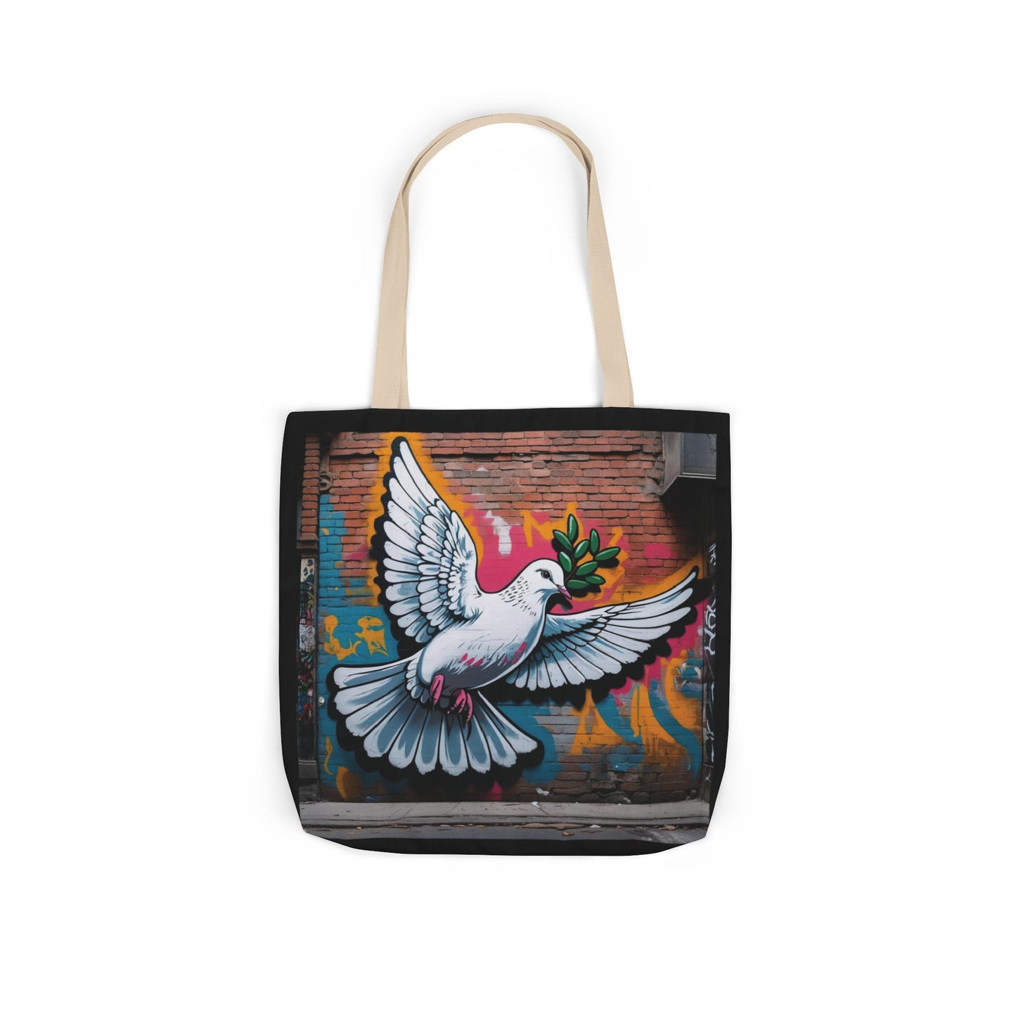 Artistic Surge - Eco-Friendly Canvas Tote Bag - PEACE