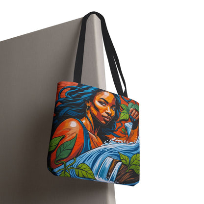 Artistic Surge - Eco-Friendly Canvas Tote Bag - WOMAN WITH WATER