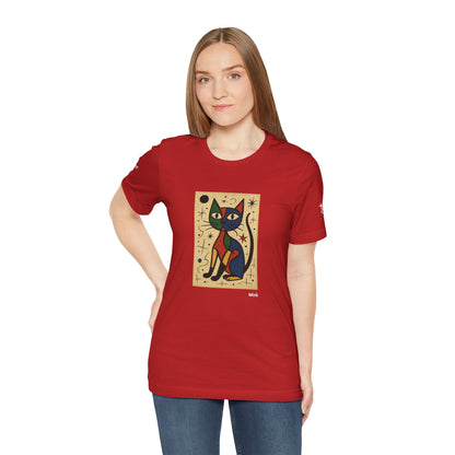 CATART Unisex Jersey Cat T-Shirt - MIRO - Iconic Painting Reimagined with Cats