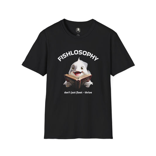 Fishlosophy Unisex T-Shirt - Ocean Vibes and Life's Questions Design - PEARLS OF WISDOM FROM THE FISH WORLD